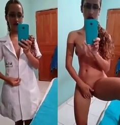 Enfermeira enviou whatsapp errado e caiu na net batendo siririca