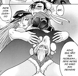 Shun-li perdeu a luta e o cuzinho sofreu