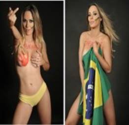 Musa das manifestações pelada