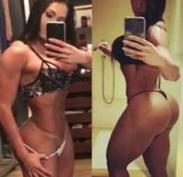 Gracyanne barbosa modelo fitness se exibindo em frente ao espelho